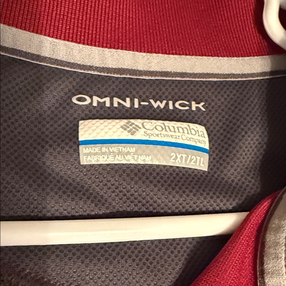 Columbia Men's Polo Shirt in Bold Crimson - Picture 2 of 4
